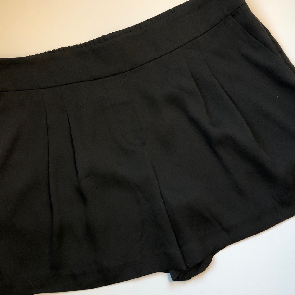 Loft dressy black polyester side zip shorts